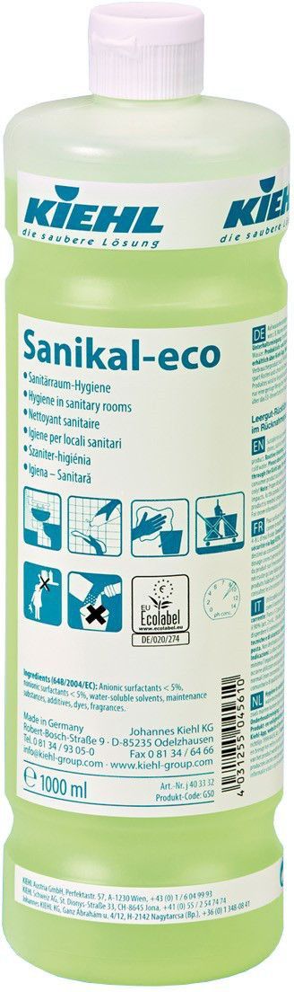 Щелочное средство для ежедневной уборки санитарных помещений Kiehl Sanikal-eco