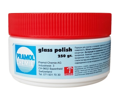 Паста полировальная для стекла полироль Pramol GLASS POLISH (250 гр)