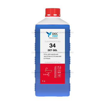 Чистящий гель универсальный DEC Prof 34 Zet Gel с антибактериальным эффектом (1 л)