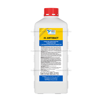 Средство DEC Prof 41 Antibact для очистки поверхностей с антибактериальным эффектом (1 л)